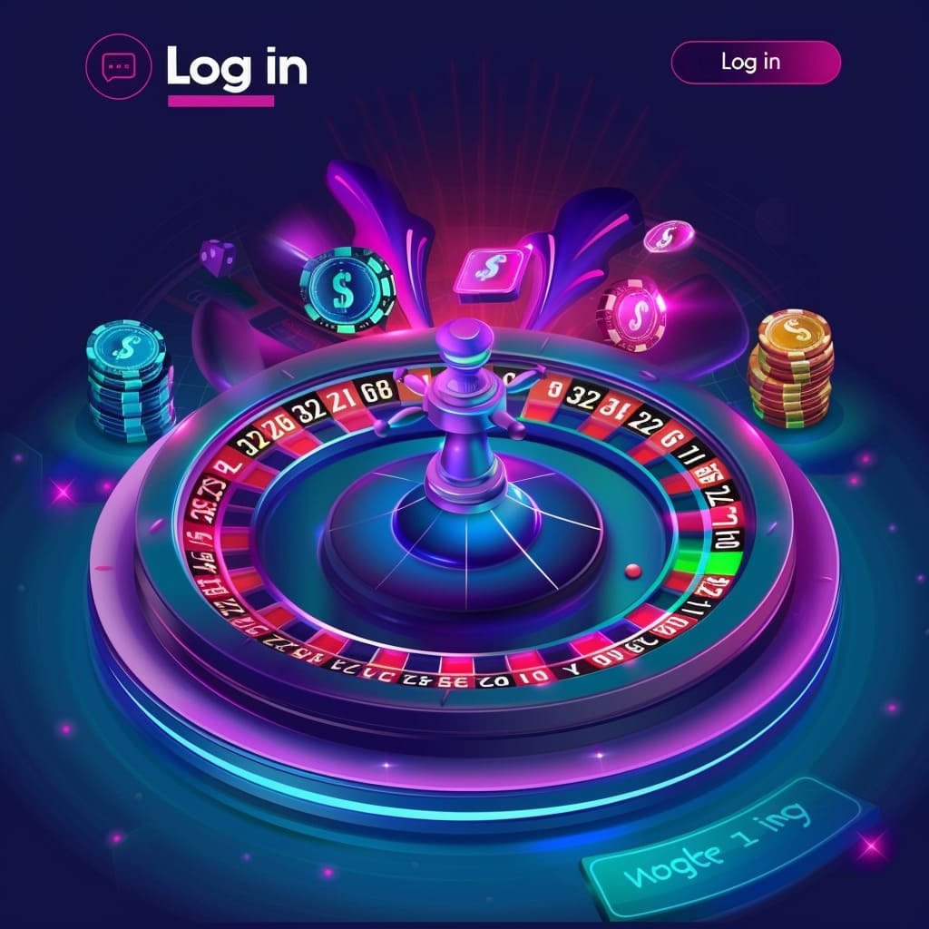 Panel dompet akun dengan nuansa neon